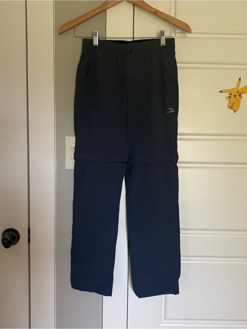 L.L. Bean Kids Size 12 Convertible Zip Off Hiking Pants Gray